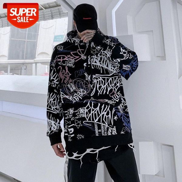 men's fashion flow sweater street dance graffiti big letter printing blue #ur1q, Black
men's fashion flow sweater street dance graffiti big letter printing blue #ur1q, Black