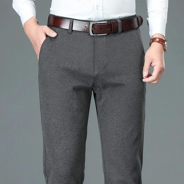 men's pants autumn and winter brand slightly thick fitting straight classic business smart casual high waist slim, Black
men's pants autumn and winter brand slightly thick fitting straight classic business smart casual high waist slim, Black