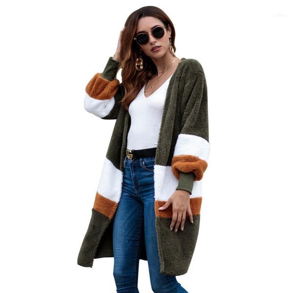women's european and american autumn winter explosions loose sweater long cardigan plush coat al31651, White;black
women's european and american autumn winter explosions loose sweater long cardigan plush coat al31651, White;black