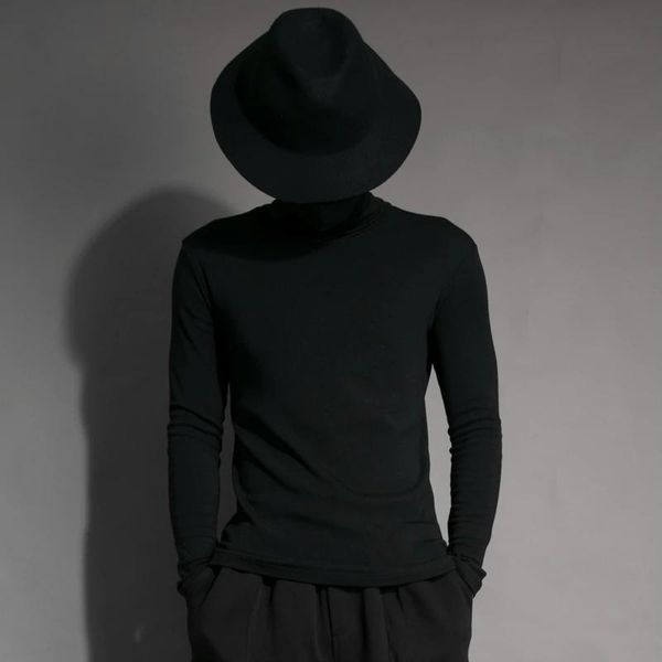 men's t-shirts slim long sleeve t-shirt autumn winter modal cotton elastic inner bottom shirt simple and versatile high collar, White;black
men's t-shirts slim long sleeve t-shirt autumn winter modal cotton elastic inner bottom shirt simple and versatile high collar, White;black