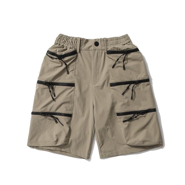fashionable shorts brand solid color multi pocket tooling men's bf functional wind zipper decorative high street trend casual capris, White;black
fashionable shorts brand solid color multi pocket tooling men's bf functional wind zipper decorative high street trend casual capris, White;black
