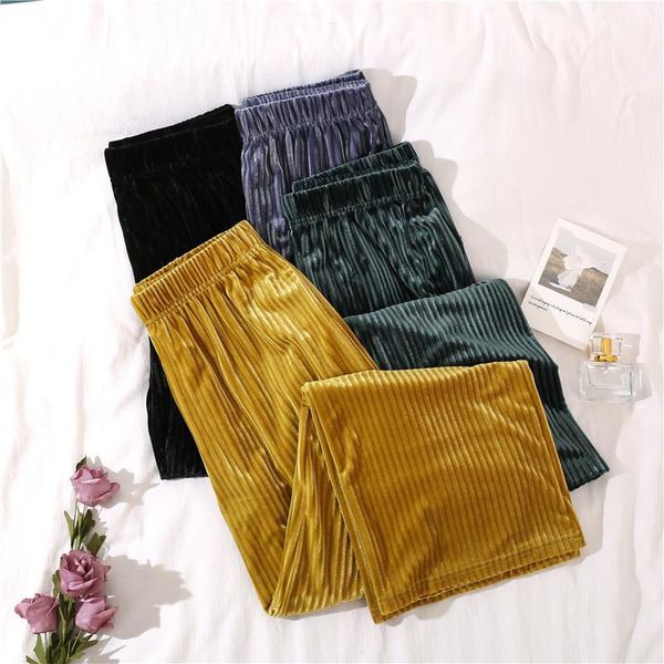 autumn winter corduroy trousers womens capris wide leg warm fashion casual chic high waist, Black;white
autumn winter corduroy trousers womens capris wide leg warm fashion casual chic high waist, Black;white