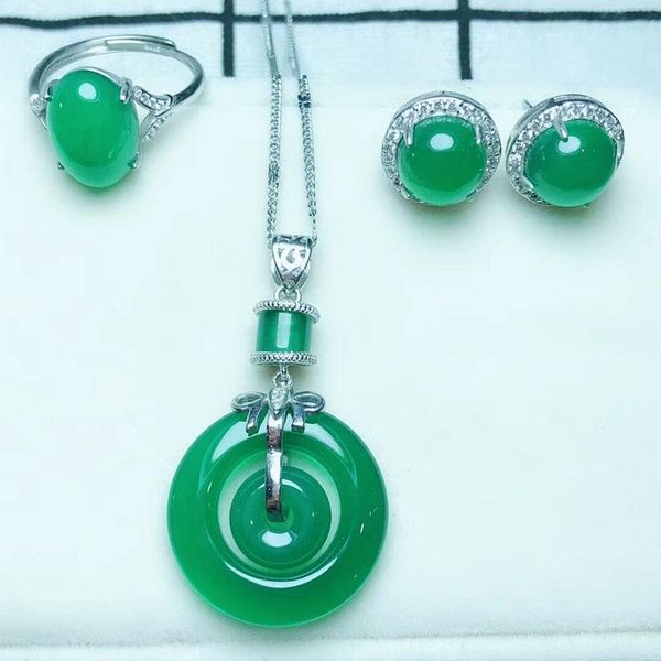 yuxinyuan fine jewelry natural green jade pendant earrings ring set 925 silver necklace women party bracelet, &, Black
yuxinyuan fine jewelry natural green jade pendant earrings ring set 925 silver necklace women party bracelet, &, Black