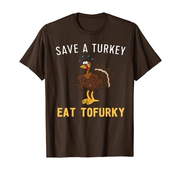 save a turkey eat tofurkey vegetarian vegan thanksgiving t-shirt, White;black
save a turkey eat tofurkey vegetarian vegan thanksgiving t-shirt, White;black