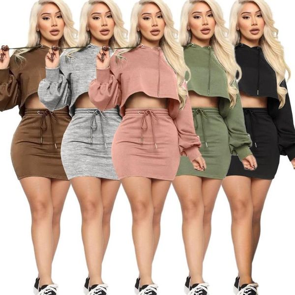 women's tracksuits 2021 spring autumn two piece skirt set women hooded long sleeve sweatshirt crop and mini club 2 outfits rh634, Gray
women's tracksuits 2021 spring autumn two piece skirt set women hooded long sleeve sweatshirt crop and mini club 2 outfits rh634, Gray