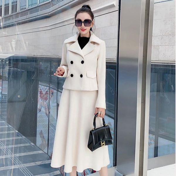 make european french original ladies' short double-breasted coat + half a skirt to show thin minus age two-piece outfit women's tr, Gray
make european french original ladies' short double-breasted coat + half a skirt to show thin minus age two-piece outfit women's tr, Gray