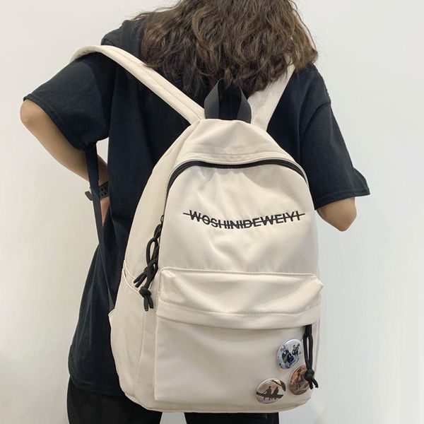 backpack dcimor solid color waterproof nylon women female large capacity english embroidered schoolbag for teenage girls mochila
backpack dcimor solid color waterproof nylon women female large capacity english embroidered schoolbag for teenage girls mochila