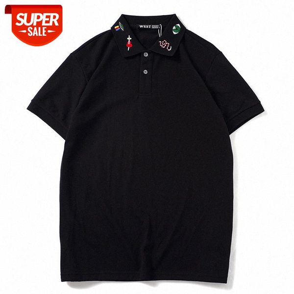 t shirt summer embroidered collar solid color polo tide brand short-sleeved t-shirt men and women couples student #cb7s, White;black
t shirt summer embroidered collar solid color polo tide brand short-sleeved t-shirt men and women couples student #cb7s, White;black