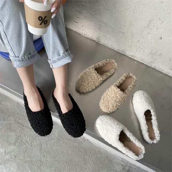 slippers 2021 autumn and winter flat-bottomed warm plush shoes outer wear peas shallow mouth baotou plus fluffy half, Black
slippers 2021 autumn and winter flat-bottomed warm plush shoes outer wear peas shallow mouth baotou plus fluffy half, Black