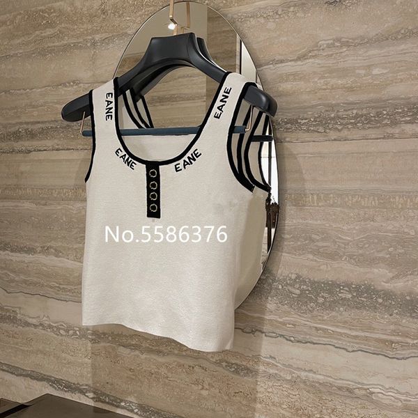 2021 will see women vest short letter impression mark crochet female vests without sleeves thin tops, White
2021 will see women vest short letter impression mark crochet female vests without sleeves thin tops, White