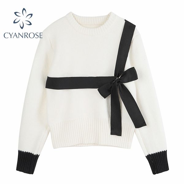 bownot sweater women long sleeve contrast color pullover crop knitwear stylish chic elegant crewneck ulzzang knitted 210430, White;black
bownot sweater women long sleeve contrast color pullover crop knitwear stylish chic elegant crewneck ulzzang knitted 210430, White;black