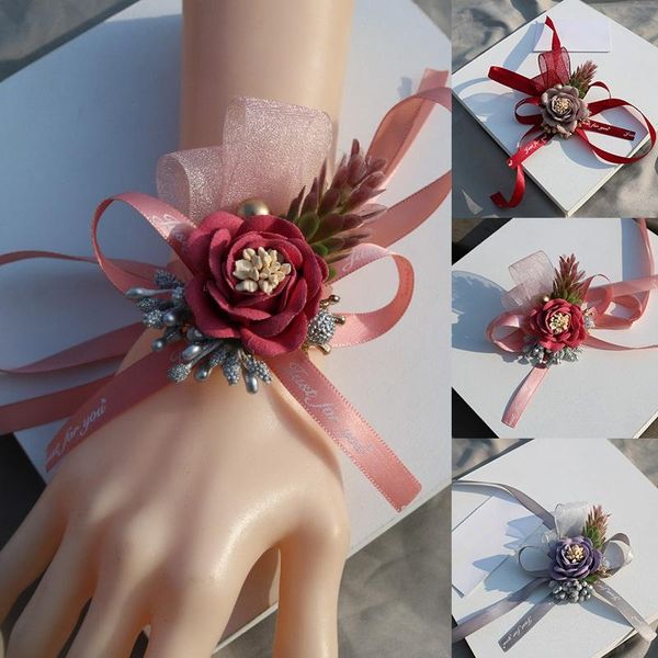 women wedding bow wrist corsage ribbon bracelet flowers bridesmaid gifts bride charm bracelets, Golden;silver
women wedding bow wrist corsage ribbon bracelet flowers bridesmaid gifts bride charm bracelets, Golden;silver