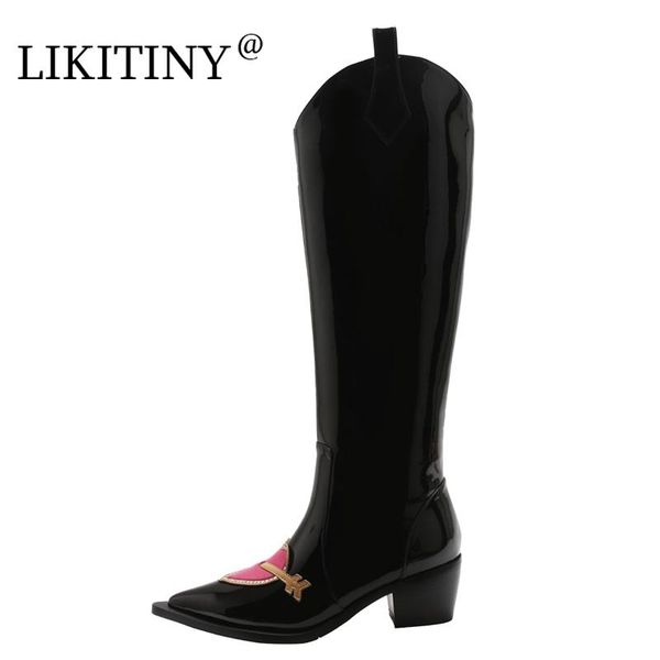 boots likitiny 2021 autumn fashion chunky heels pointed toe slip on women's shoes black genuine leather mature knee high size 40
boots likitiny 2021 autumn fashion chunky heels pointed toe slip on women's shoes black genuine leather mature knee high size 40