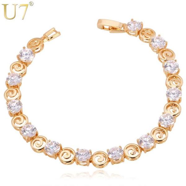 link, chain u7 crystal bracelet vintage trendy silver/gold color cubic zirconia jewelry bridesmaid gift tennis bracelets for women h507, Black
link, chain u7 crystal bracelet vintage trendy silver/gold color cubic zirconia jewelry bridesmaid gift tennis bracelets for women h507, Black