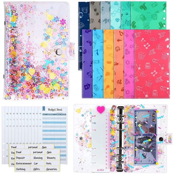 gift wrap 29 pieces glitter binder cover a6 pvc sets 2 sheets label sticker for home school bill planner
gift wrap 29 pieces glitter binder cover a6 pvc sets 2 sheets label sticker for home school bill planner