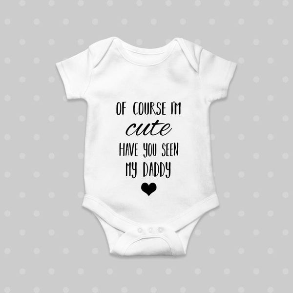 rompers baby girl of course i' cute have you seen my daddy bodysuit girls boys gifts born clothes, Blue
rompers baby girl of course i' cute have you seen my daddy bodysuit girls boys gifts born clothes, Blue