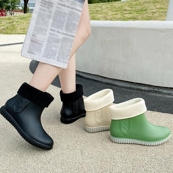 boots woman rainboots non-slip waterproof ladies ankle boot slip on round toe shoes concise solid female fashion 2021, Black
boots woman rainboots non-slip waterproof ladies ankle boot slip on round toe shoes concise solid female fashion 2021, Black