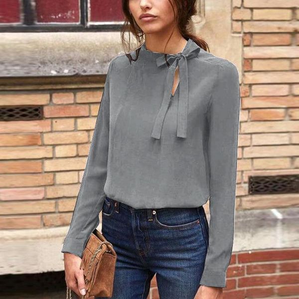 women's blouses & shirts autumn fashion solid bow tie blouse ladies casual bandage office tee female women long sleeve shirt b, White
women's blouses & shirts autumn fashion solid bow tie blouse ladies casual bandage office tee female women long sleeve shirt b, White