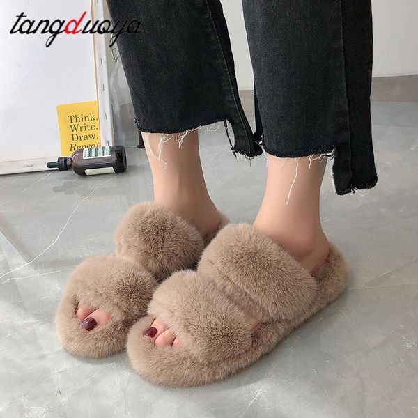 fluffy home slippers women faux fur cozy furry slides open toe slip on soft house floor plush warm shoes, Black
fluffy home slippers women faux fur cozy furry slides open toe slip on soft house floor plush warm shoes, Black