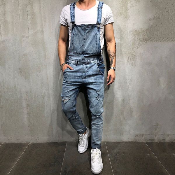 2019 fashion mens ripped jeans jumpsuits street distressed hole denim bib overalls for man suspender pants size -xxl, Blue
2019 fashion mens ripped jeans jumpsuits street distressed hole denim bib overalls for man suspender pants size -xxl, Blue