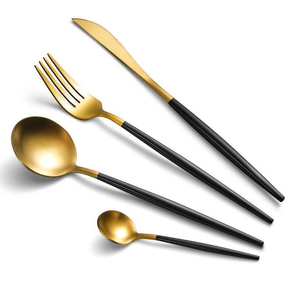 4pcs gold dinnerware set 304 stainless steel knife fork spoon cutlery kitchen tableware flatware sets 
4pcs gold dinnerware set 304 stainless steel knife fork spoon cutlery kitchen tableware flatware sets