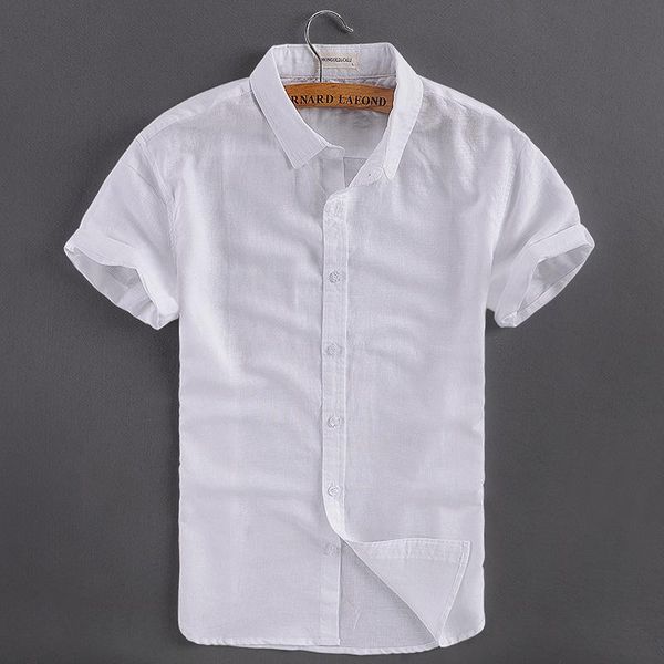 men's casual shirts turn down collar short sleeves linen cotton shirt summer men white pink khaki sky blue dress male, White;black
men's casual shirts turn down collar short sleeves linen cotton shirt summer men white pink khaki sky blue dress male, White;black