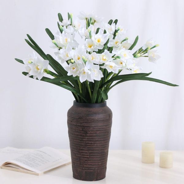 decorative flowers & wreaths 60cm artificial narcissus flower bouquet with leaves daffodil arrangement fake potted plants wedding scene deco
decorative flowers & wreaths 60cm artificial narcissus flower bouquet with leaves daffodil arrangement fake potted plants wedding scene deco