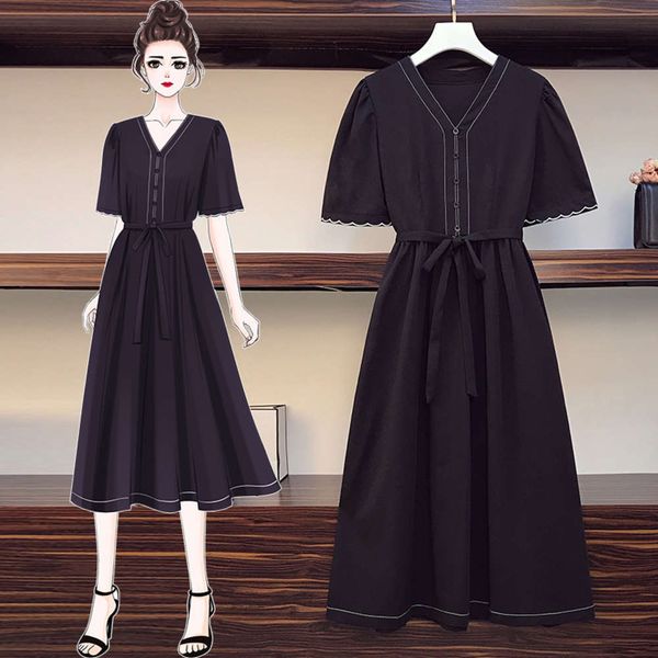 casual dresses dress slightly fat sister summer large women's age reduction cover belly waist show thin temperament fashionable 8ezq, Black;gray
casual dresses dress slightly fat sister summer large women's age reduction cover belly waist show thin temperament fashionable 8ezq, Black;gray