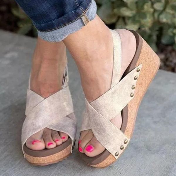 wedges high cross-strap rome gladiator women sandals back strap hook loop boho shoes basic plus size rivet elegant, Black
wedges high cross-strap rome gladiator women sandals back strap hook loop boho shoes basic plus size rivet elegant, Black