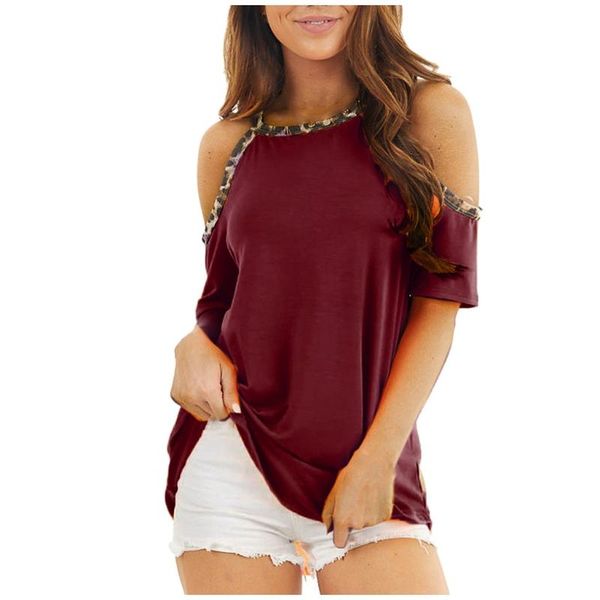 38# women blouse off shoulder plus size womens cold strap leopard print shirts short sleeve casual tunic women's blouses &, White
38# women blouse off shoulder plus size womens cold strap leopard print shirts short sleeve casual tunic women's blouses &, White