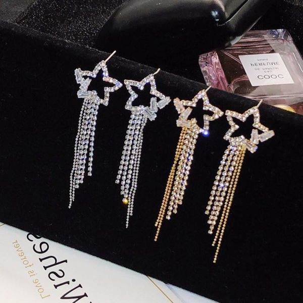 stud star tassel earrings super fairy net red sensual long girl round face thin pure silver, Golden;silver
stud star tassel earrings super fairy net red sensual long girl round face thin pure silver, Golden;silver
