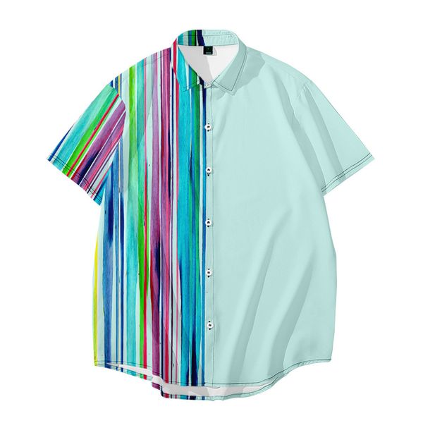 striped print shirts men short sleeve casual oversized shirt summer beach holiday hawaii camisas patchwork hawaiian camisa 210524, White;black
striped print shirts men short sleeve casual oversized shirt summer beach holiday hawaii camisas patchwork hawaiian camisa 210524, White;black