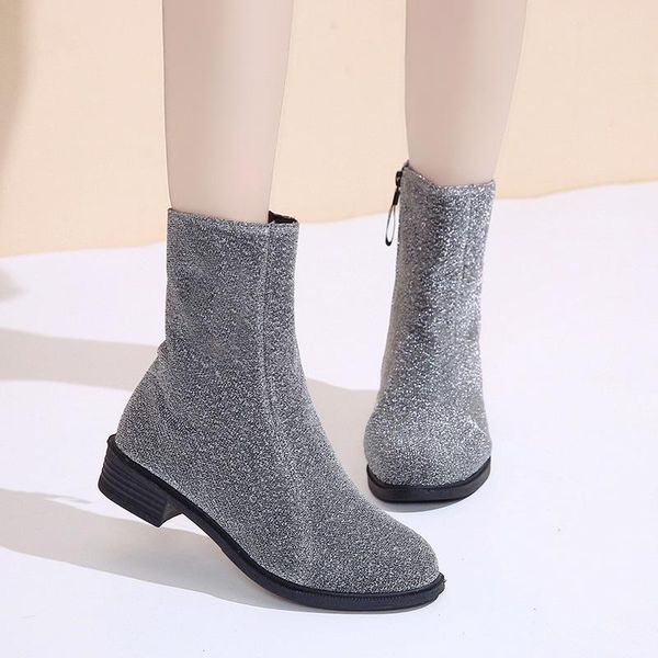 boots fad crystal bling autumn winter solid color ankle for women shoes woman zipper thick low heel ladies, Black
boots fad crystal bling autumn winter solid color ankle for women shoes woman zipper thick low heel ladies, Black