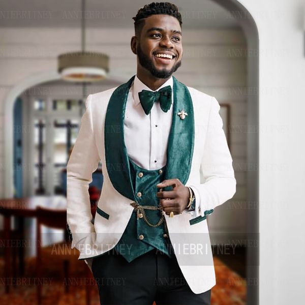 men's suits & blazers fashion green velvet suit men children tailored groom wedding custom shawl lapel jacket vest pants dinner sl, White;black
men's suits & blazers fashion green velvet suit men children tailored groom wedding custom shawl lapel jacket vest pants dinner sl, White;black