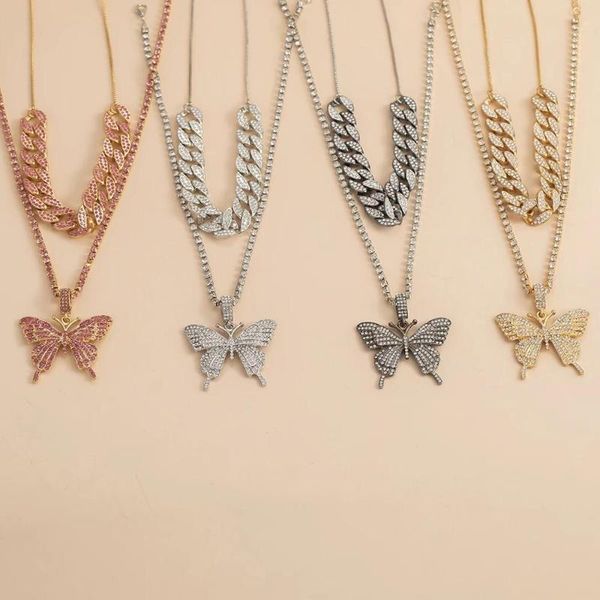 pendant necklaces retro double layer necklace colorful butterfly for women fashion ripple collar jewelry gift, Silver
pendant necklaces retro double layer necklace colorful butterfly for women fashion ripple collar jewelry gift, Silver