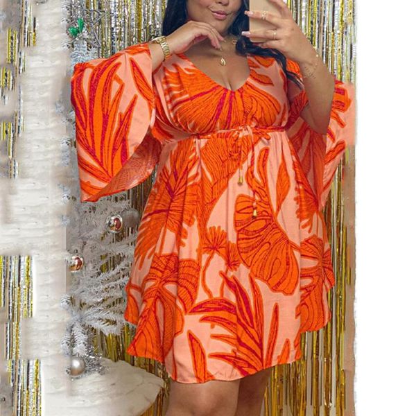 casual dresses 4xl 5xl plus size for women orange printed v neck flare sleeve loose asymmetrical fashion vestidos dress 2021 summer, Black;gray
casual dresses 4xl 5xl plus size for women orange printed v neck flare sleeve loose asymmetrical fashion vestidos dress 2021 summer, Black;gray