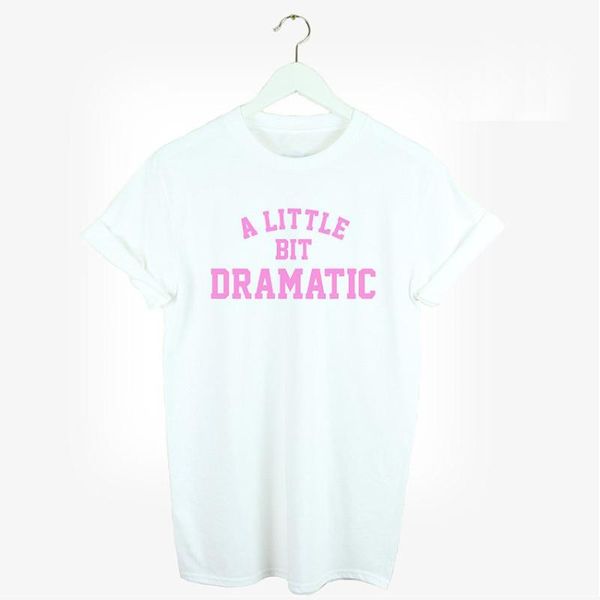 women's t-shirt women grunge tumblr cotton casual quote bachelorette party style tees a little bit dramatic t shirt girl street, White
women's t-shirt women grunge tumblr cotton casual quote bachelorette party style tees a little bit dramatic t shirt girl street, White
