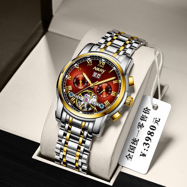 wrist watch nary / nari fashion business men's multi-function hollow out automatic mechanical, Slivery;brown
wrist watch nary / nari fashion business men's multi-function hollow out automatic mechanical, Slivery;brown