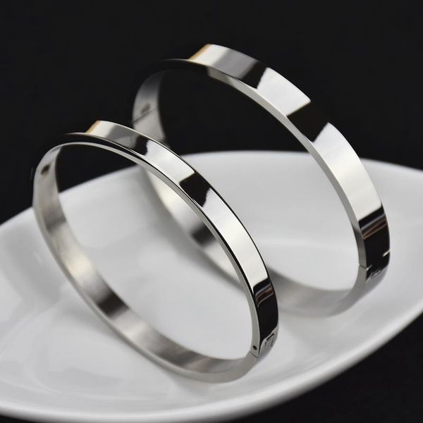 fashionable smooth titanium steel couples open bracelet rose gold stainless accessories for men and women charm bracelets, Golden;silver
fashionable smooth titanium steel couples open bracelet rose gold stainless accessories for men and women charm bracelets, Golden;silver