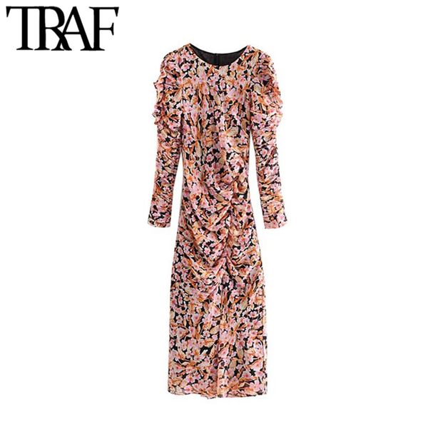 traf women vintage elegant floral print draped maxi dress fashion o neck long sleeve back zipper female dresses vestidos mujer 210415, Black;gray
traf women vintage elegant floral print draped maxi dress fashion o neck long sleeve back zipper female dresses vestidos mujer 210415, Black;gray