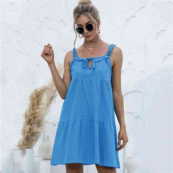 sling solid ruffle stitching a-line summer dress women v-neck lace up casual sleeveless loose mini es 210522, Black;gray
sling solid ruffle stitching a-line summer dress women v-neck lace up casual sleeveless loose mini es 210522, Black;gray