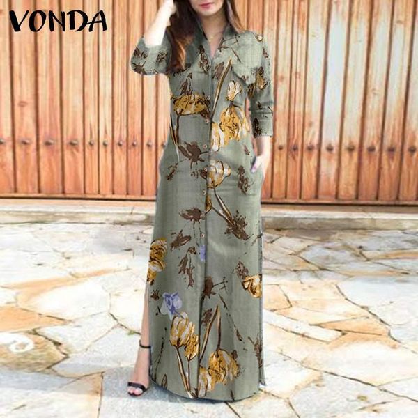 casual dresses vonda women shirt dress spring summer vintage floral print holiday party long sleeve bohemian vestidos plus size, Black;gray
casual dresses vonda women shirt dress spring summer vintage floral print holiday party long sleeve bohemian vestidos plus size, Black;gray