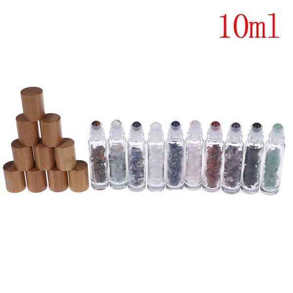 1pcs natural gemstones essential oil roller ball bottles transparent glass with bamboo lid caps 10ml storage & jars
1pcs natural gemstones essential oil roller ball bottles transparent glass with bamboo lid caps 10ml storage & jars
