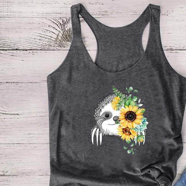 sloth sunflowers printed sleeveless women tank summer cute graphic vest vogue plus size ropa de mujer, White
sloth sunflowers printed sleeveless women tank summer cute graphic vest vogue plus size ropa de mujer, White