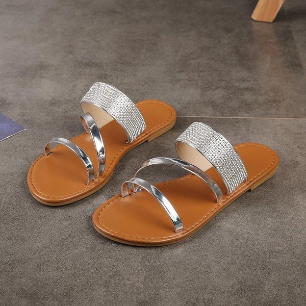 sandals open toe shoes 2021 women's large size flat rhinestone casual beach slippers women, Black
sandals open toe shoes 2021 women's large size flat rhinestone casual beach slippers women, Black