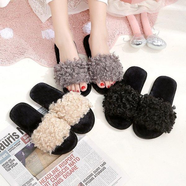 warm women shoes woman slippers fashion faux fur winter solid slip on flat female slides plus size, Black
warm women shoes woman slippers fashion faux fur winter solid slip on flat female slides plus size, Black