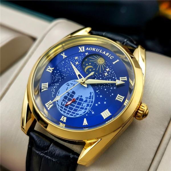 wristwatches aokulasic fashion mechanical watch men's luxury design sports automatic watches moon phase calendar clock male relogio mas, Slivery;brown
wristwatches aokulasic fashion mechanical watch men's luxury design sports automatic watches moon phase calendar clock male relogio mas, Slivery;brown