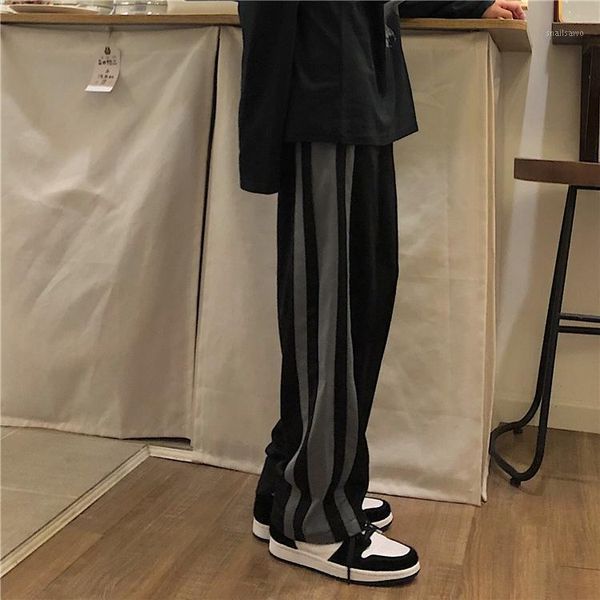 men's jeans trendy and versatile sweatpants with vertical stitching loose floor wide leg casual pants for men women, Blue
men's jeans trendy and versatile sweatpants with vertical stitching loose floor wide leg casual pants for men women, Blue