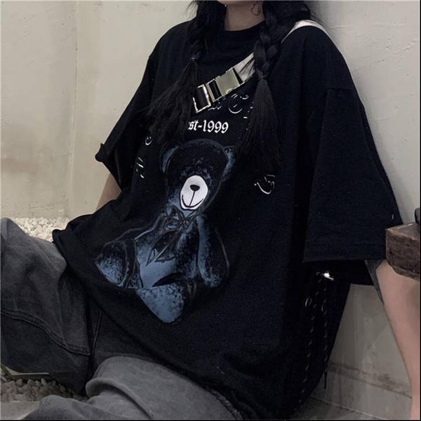 harajuku cute cartoon hip hop women t shirt punk bear half sleeve cool black tees casual loose shirts girl, White
harajuku cute cartoon hip hop women t shirt punk bear half sleeve cool black tees casual loose shirts girl, White