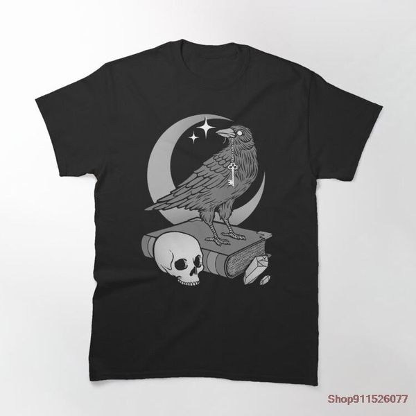men's t-shirts occult crow unisex/men's tee t-shir 100% cotton men t shirt hip hop streetwear cool mens clothing, White;black 
men's t-shirts occult crow unisex/men's tee t-shir 100% cotton men t shirt hip hop streetwear cool mens clothing, White;black